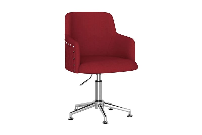 Snurrbar kontorsstol vinröd tyg - Röd - Möbler - Stolar & fåtöljer - Kontorsstol & skrivbordsstol