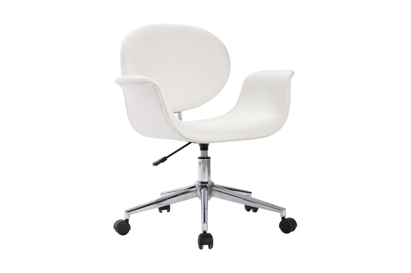Snurrbar kontorsstol vit konstläder - Vit - Möbler - Stolar & fåtöljer - Kontorsstol & skrivbordsstol
