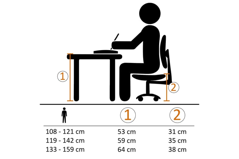 Yesennia Skrivbordsstol för Barn - Blå - Möbler - Stolar - Kontorsstol & skrivbordsstolar