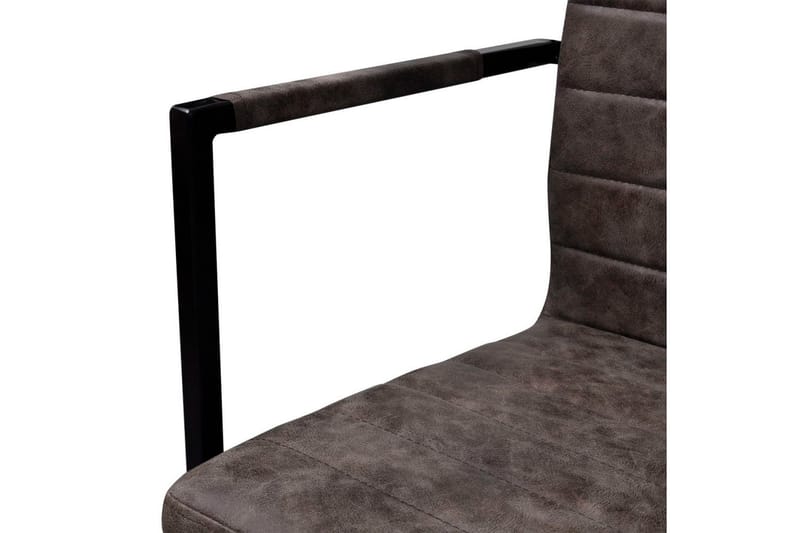 Fribärande matstolar 2 st brun konstläder - Brun - Möbler - Stolar & fåtöljer - Matstol & köksstol