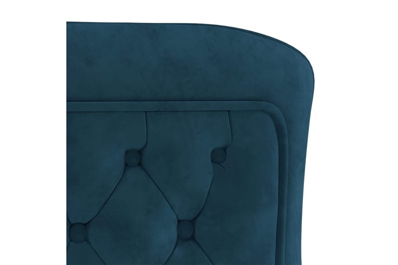 Matstol blå 53x52x98 cm sammet & rostfritt stål - Blå - Möbler - Stolar & fåtöljer - Matstol & köksstol