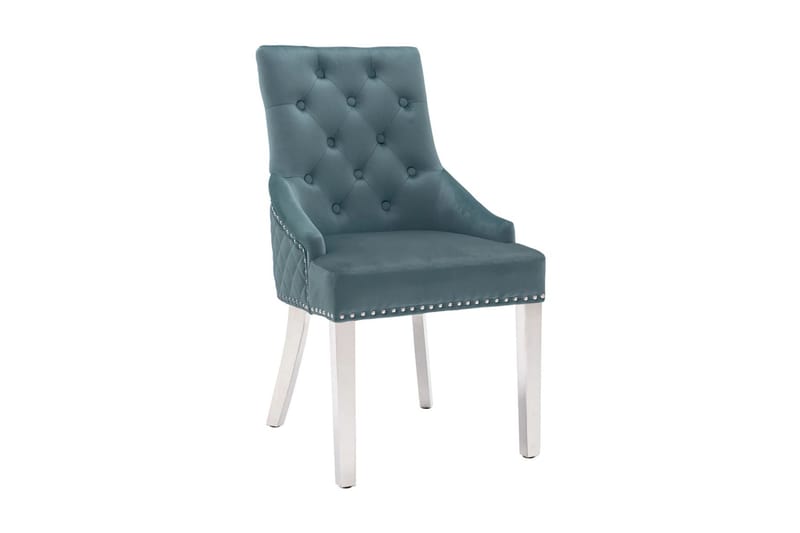 Matstol blå sammet - Blå - Möbler - Stolar & fåtöljer - Matstol & köksstol