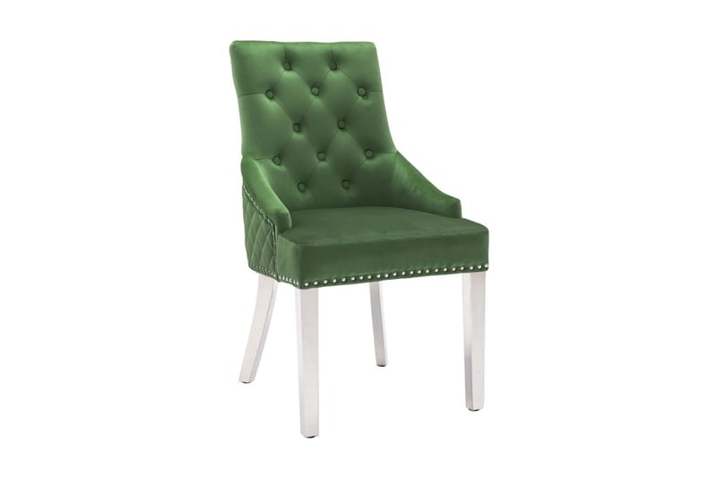 Matstol mörkgrön sammet - Grön - Möbler - Stolar & fåtöljer - Karmstol