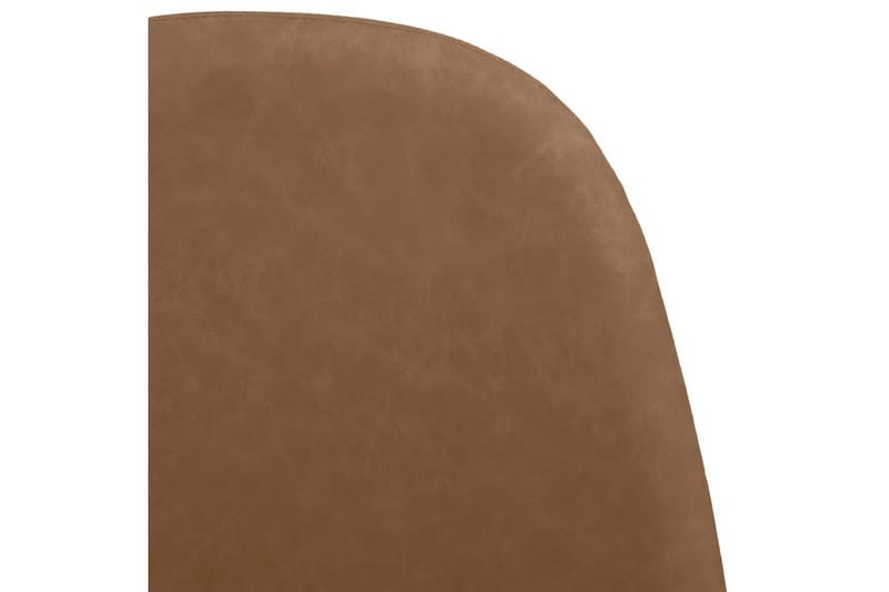 Matstolar 2 st 45x54,5x87 cm mörkbrun konstläder - Brun - Möbler - Stolar & fåtöljer - Matstol & köksstol