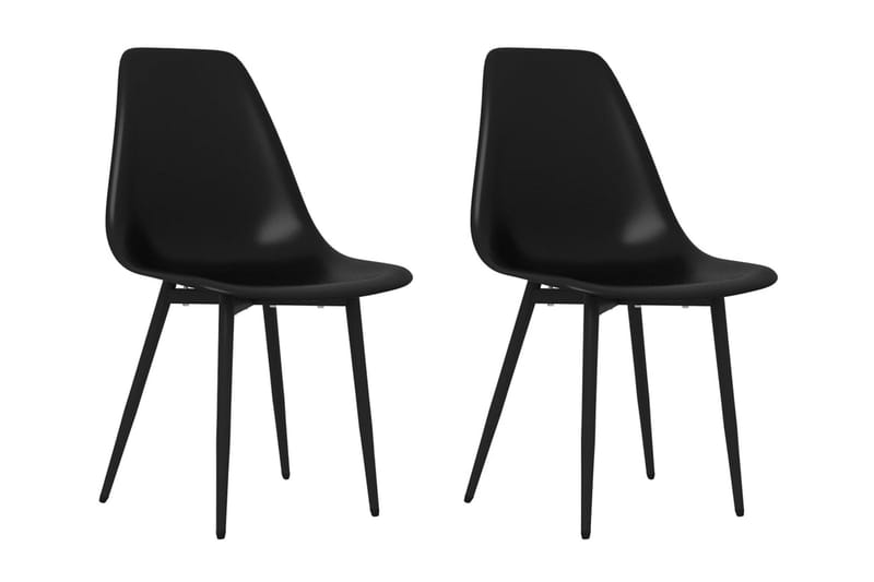 Matstolar 2 st svart PP - Svart - Möbler - Stolar & fåtöljer - Matstol & köksstol