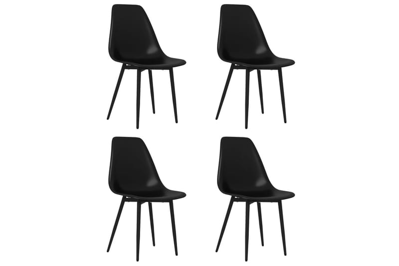 Matstolar 4 st svart PP - Svart - Möbler - Stolar & fåtöljer - Matstol & köksstol