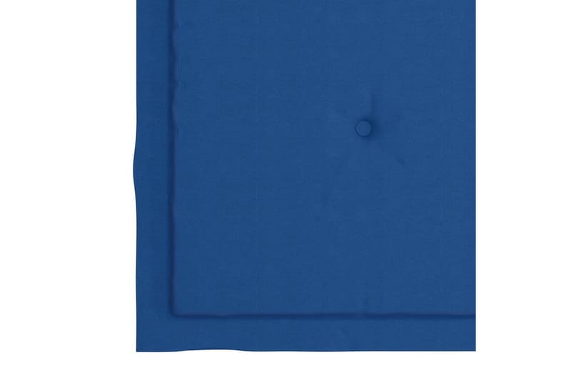 Matstolar 6 st med kungsblå dynor massiv teak - Blå - Möbler - Stolar & fåtöljer - Matstol & köksstol