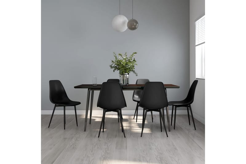Matstolar 6 st svart PP - Svart - Möbler - Stolar & fåtöljer - Matstol & köksstol
