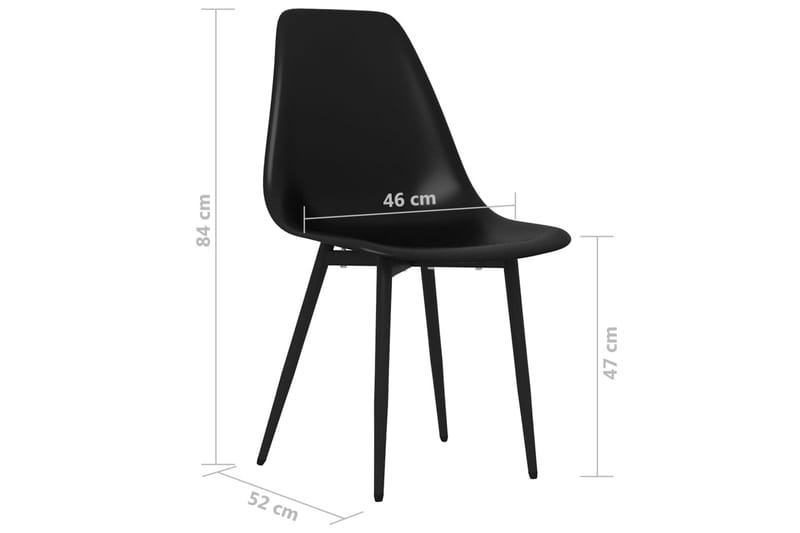 Matstolar 6 st svart PP - Svart - Möbler - Stolar & fåtöljer - Matstol & köksstol