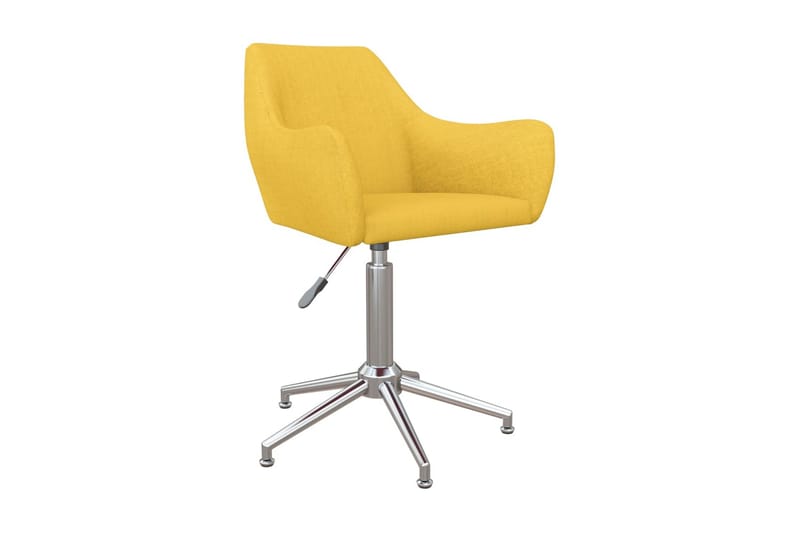 Snurrbar kontorsstol gul tyg - Gul - Möbler - Stolar & fåtöljer - Matstol & köksstol