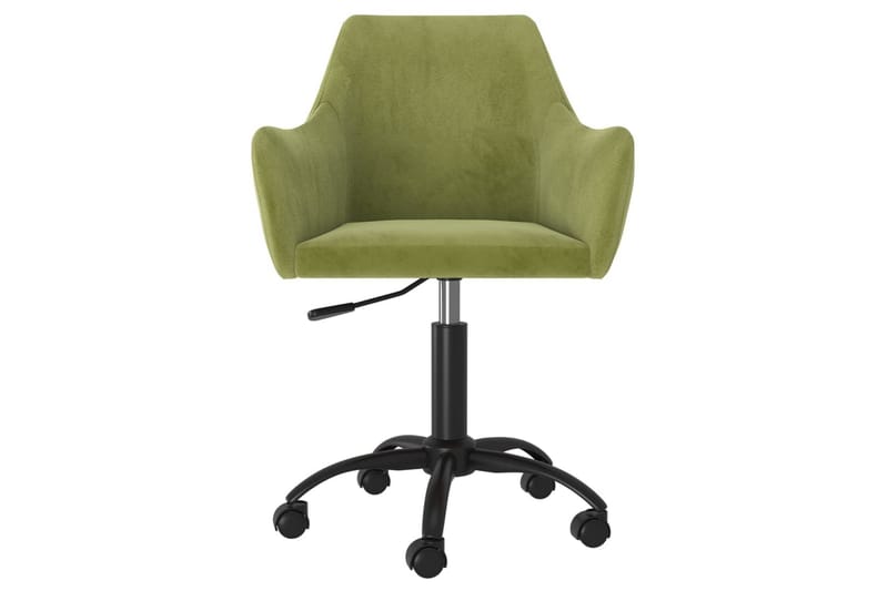 Snurrbar kontorsstol ljusgrön sammet - Grön - Möbler - Stolar & fåtöljer - Matstol & köksstol