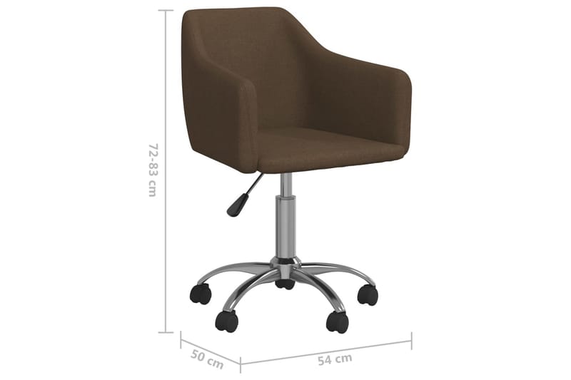 Snurrbar kontorsstol mörkbrun tyg - Brun - Möbler - Stolar & fåtöljer - Matstol & köksstol
