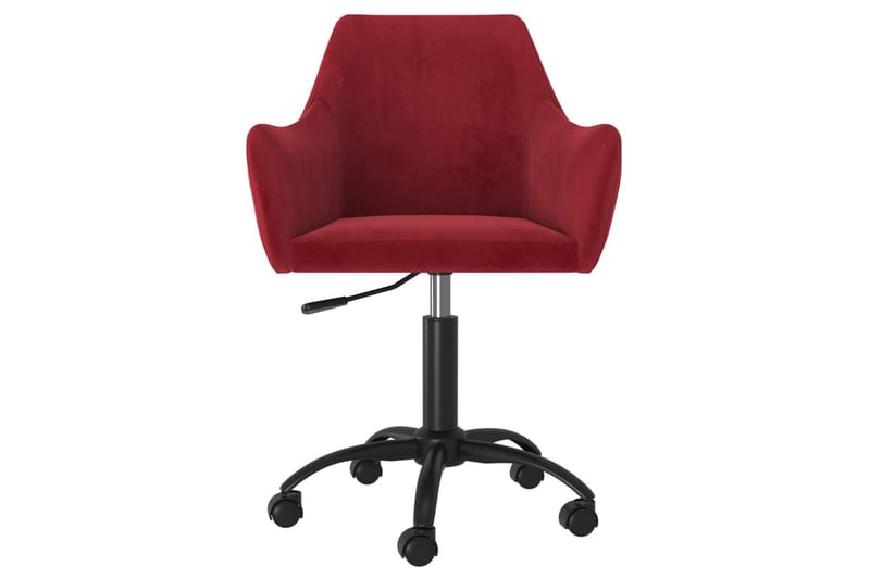 Snurrbar kontorsstol vinröd sammet - Röd - Möbler - Stolar & fåtöljer - Matstol & köksstol