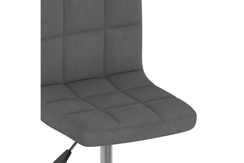 Snurrbar matstol mörkgrå sammet - Grå - Möbler - Stolar & fåtöljer - Matstol & köksstol