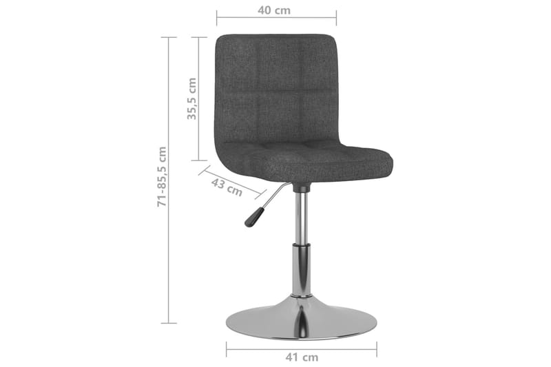 Snurrbar matstol mörkgrå tyg - Grå - Möbler - Stolar & fåtöljer - Matstol & köksstol
