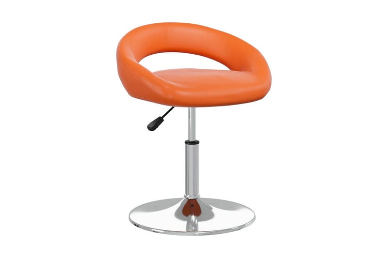 Snurrbara matstolar 2 st orange konstläder - Orange - Möbler - Stolar & fåtöljer - Matstol & köksstol