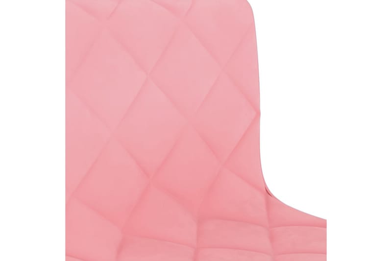 Snurrbara matstolar 2 st rosa sammet - Rosa - Möbler - Stolar & fåtöljer - Matstol & köksstol