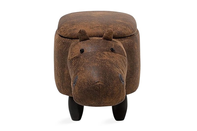 Hippo Sittpuff 32 cm - Brun - Möbler - Barnmöbler - Barnstol - Barnpall