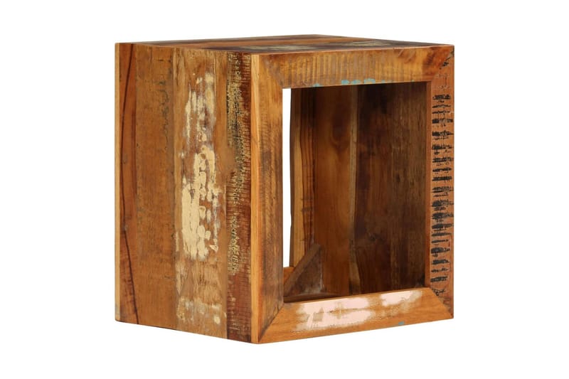 Pall 40x30x40 cm massivt återvunnet trä - Flerfärgad - Förvaring - Förvaringsmöbler - Sideboard & skänk