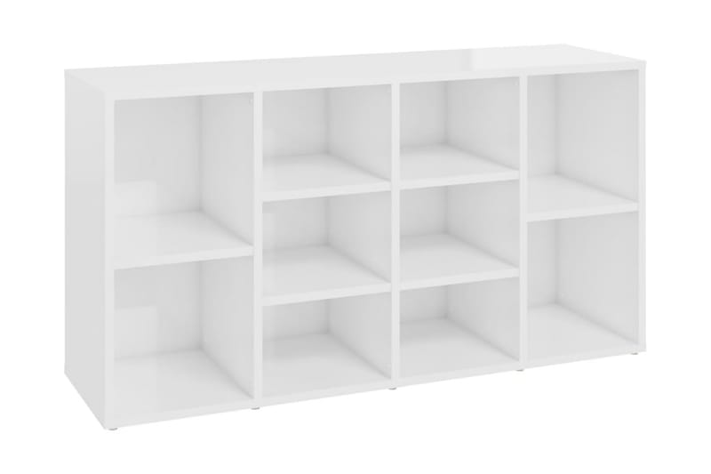 Skobänk vit högglans 103x30x54,5 cm spånskiva - Vit - Möbler - Stolar & fåtöljer - Sittbänk - Hallbänk - Skobänk & skohylla med bänk
