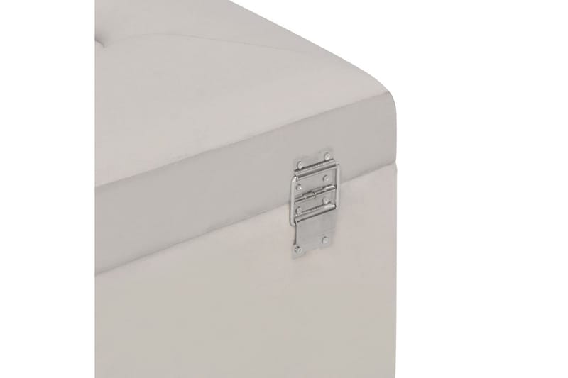Bänk med förvaringsutrymme 80 cm grå sammet - Grå - Möbler - Stolar & fåtöljer - Sittbänk - Hallbänk