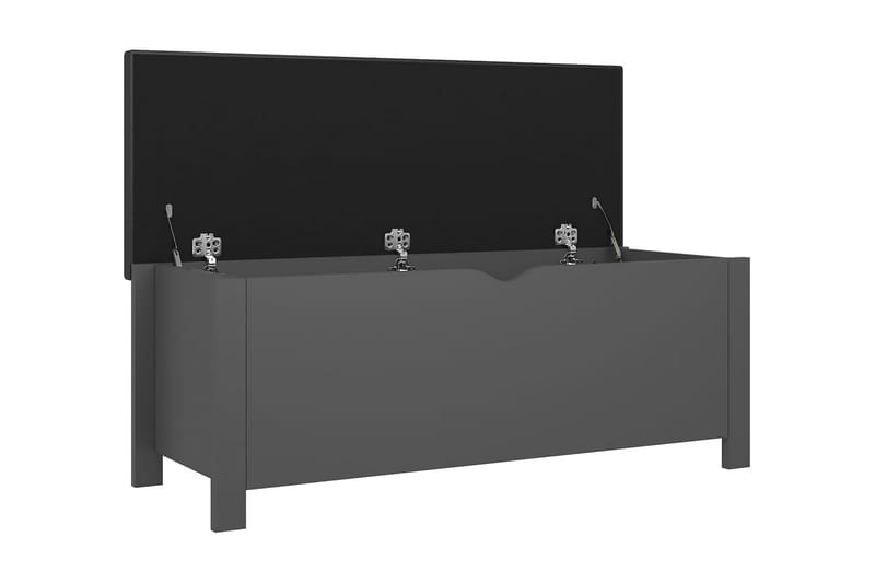 Förvaringsbänk med dyna grå 105x40x45 cm spånskiva - Grå - Möbler - Stolar & fåtöljer - Sittbänk - Hallbänk