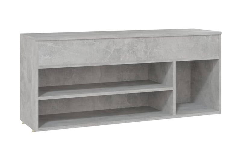 Skobänk betonggrå 105x30x45 cm spånskiva