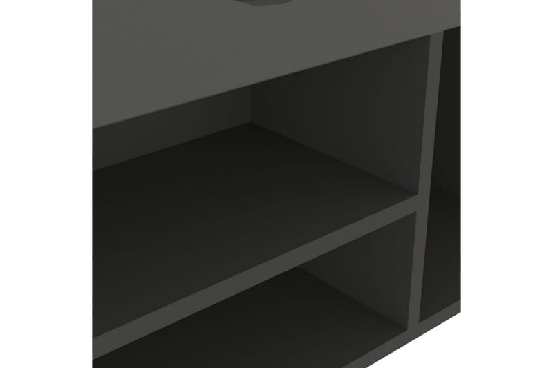 Skobänk med dyna grå 104x30x49 cm spånskiva - Grå - Möbler - Stolar & fåtöljer - Sittbänk - Skobänk & skohylla med bänk