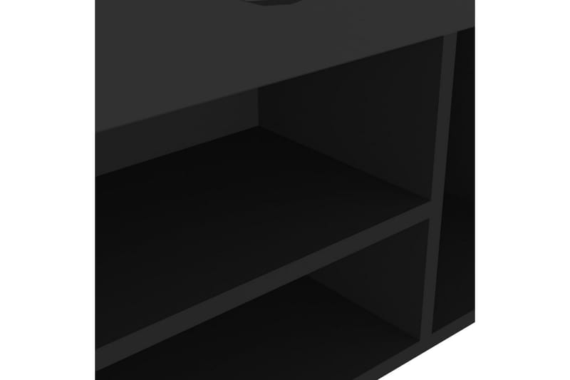 Skobänk med dyna svart 104x30x49 cm spånskiva - Svart - Möbler - Stolar & fåtöljer - Sittbänk - Skobänk & skohylla med bänk