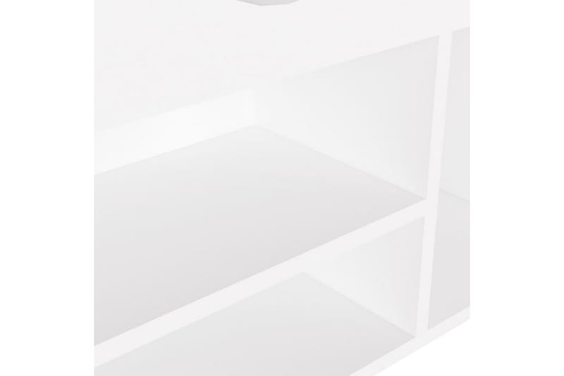 Skobänk med dyna vit 104x30x49 cm spånskiva - Vit - Möbler - Stolar & fåtöljer - Sittbänk - Skobänk & skohylla med bänk