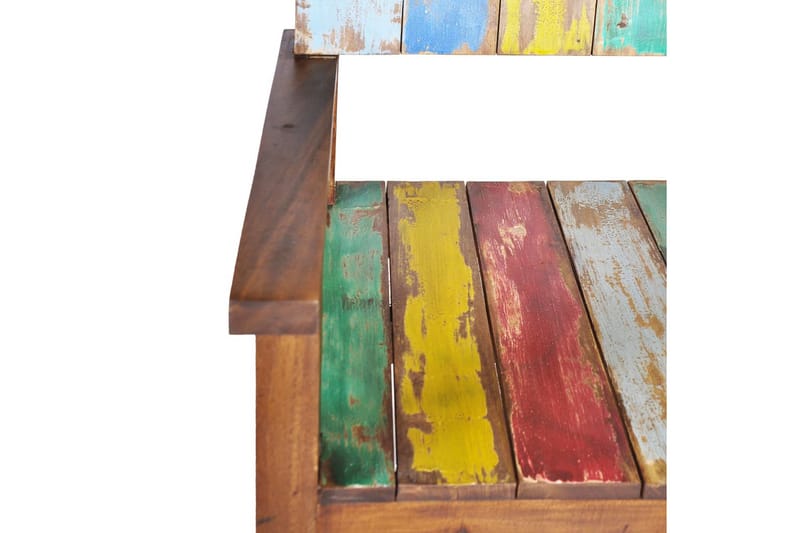 Bänk 115 cm massivt återvunnet trä - Flerfärgad - Möbler - Stolar & fåtöljer - Sittbänk