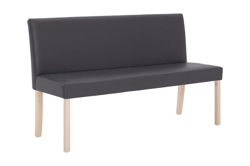 Bänk 139,5 cm konstläder grå - Grå - Möbler - Stolar & fåtöljer - Sittbänk