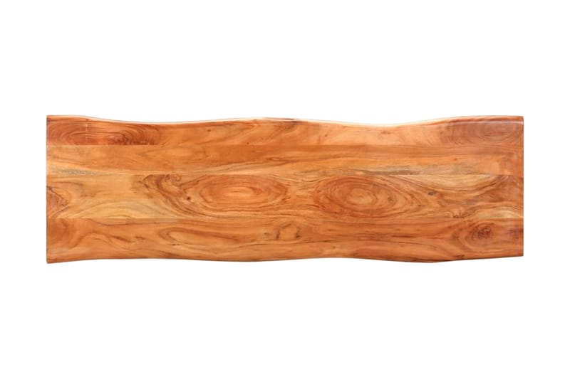 Bänk med levande kant 110 cm massivt akaciaträ och stål - Brun - Möbler - Stolar & fåtöljer - Sittbänk