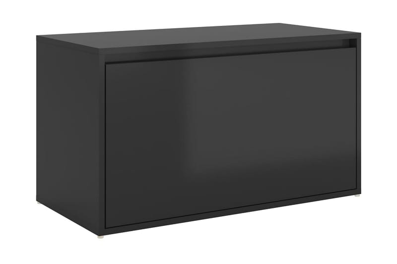 Hallbänk svart högglans 80x40x45 cm spånskiva - Svart - Möbler - Stolar & fåtöljer - Sittbänk - Hallbänk - Hallbänk med förvaring