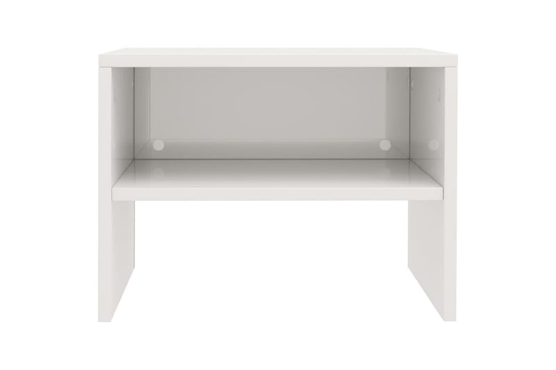 Sängbord 2 st vit högglans 40x30x30 cm spånskiva - Vit - Möbler - Bord & matgrupper - Avlastningsbord & sidobord - Sängbord & nattduksbord