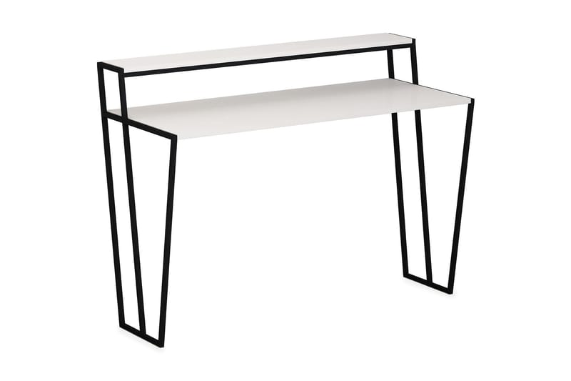 Bodsjö Skrivbord 123 cm med Förvaring Hylla - Vit/Svart - Möbler - Bord & matgrupper - Kontorsbord - Skrivbord