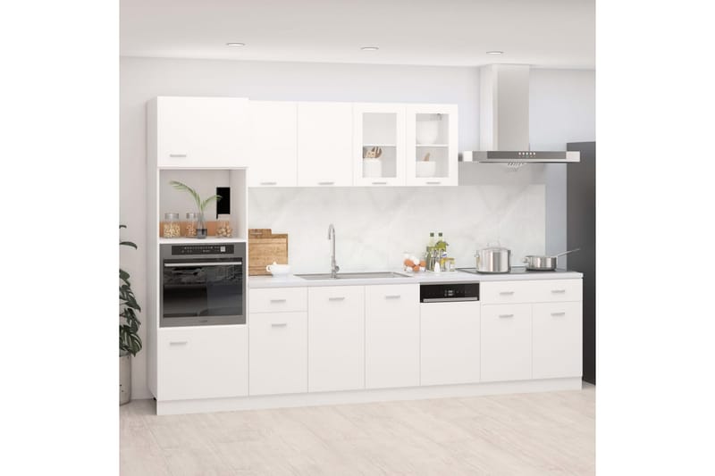 Köksskåp set 7 delar vit spånskiva - Vit - Möbler - Förvaring - Förvaringsskåp