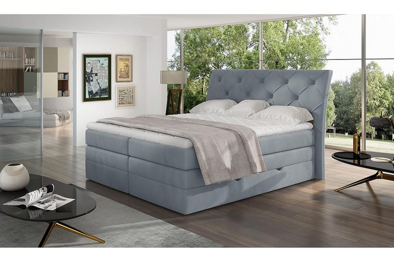 Bellamir Sängpaket 180x200 cm - Blå - Möbler - Sängar - Komplett sängpaket