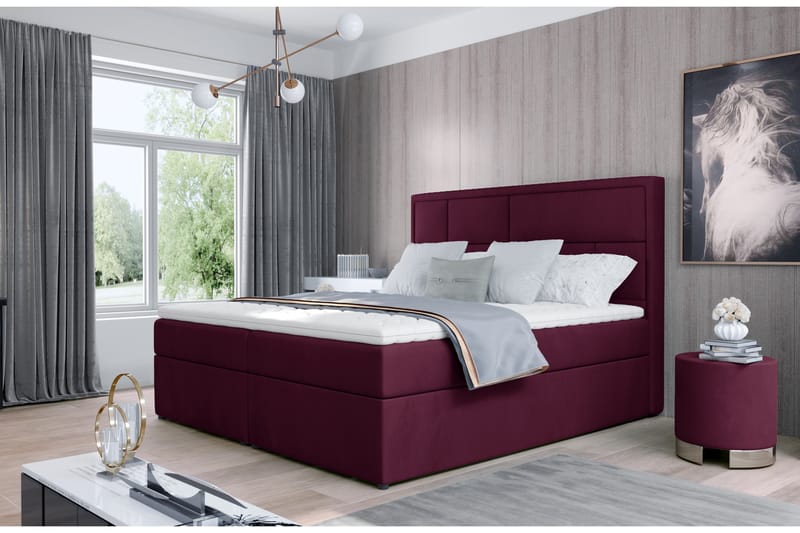 Emeron Sängpaket 140x200 cm - Lila - Möbler - Sängar - Komplett sängpaket
