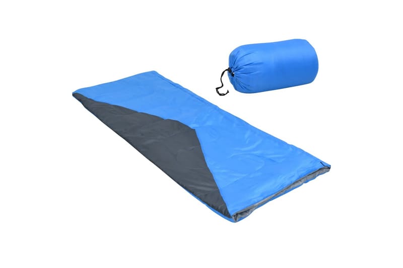 Lätta sovsäckar 2 st rektangulär blå 1100 g 10°C