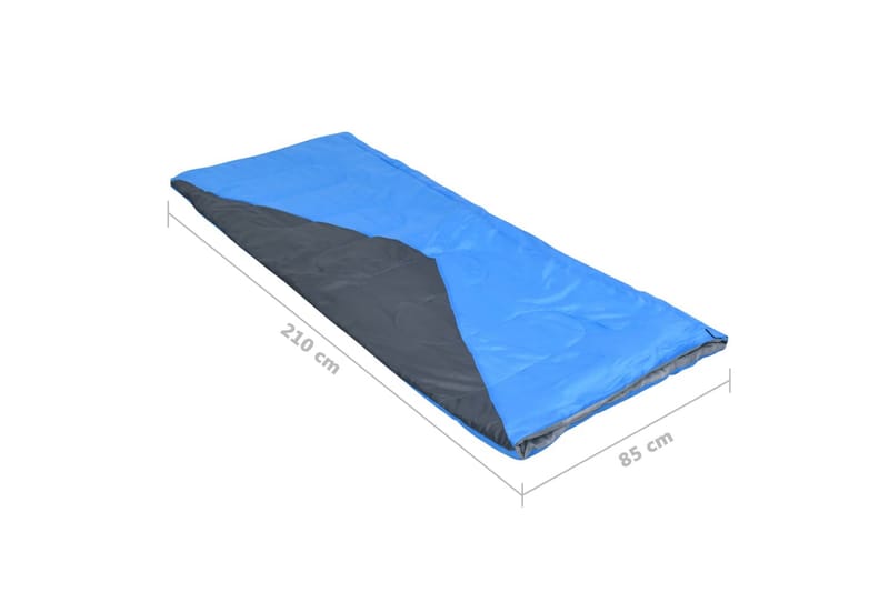 Lätta sovsäckar 2 st rektangulär blå 1100 g 10°C - Blå - Sport & fritid - Camping & vandring - Friluftsutrustning