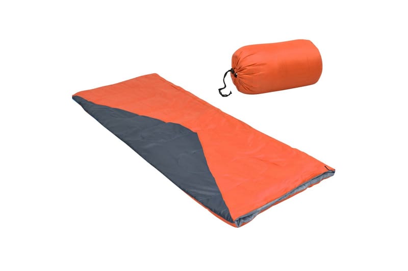 Lätta sovsäckar 2 st rektangulär orange 1100 g 10°C - Orange - Sport & fritid - Camping & vandring - Friluftsutrustning