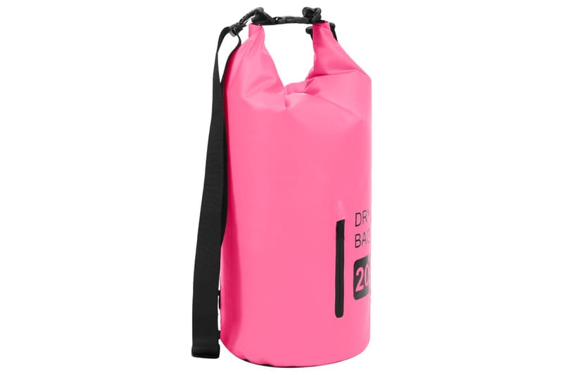 Vattentät packpåse med dragkedja rosa 20 L PVC - Sport & fritid - Camping & vandring - Friluftskök & campingkök