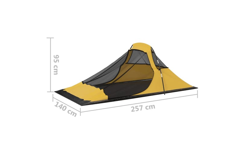 Campingtält 317x240x100 cm gul - Gul - Sport & fritid - Camping & vandring - Tält