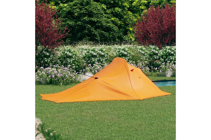 Campingtält 317x240x100 cm orange och grå