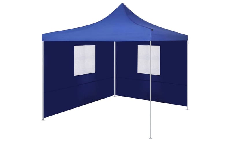 Hopfällbart tält med 2 väggar 3x3 m blå