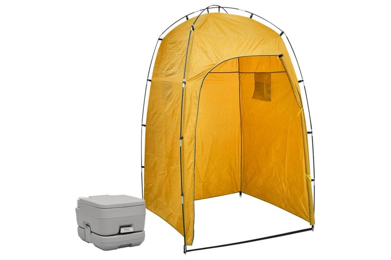 Portabel campingtoalett med tält 10+10 L - Sport & fritid - Camping & vandring - Tält