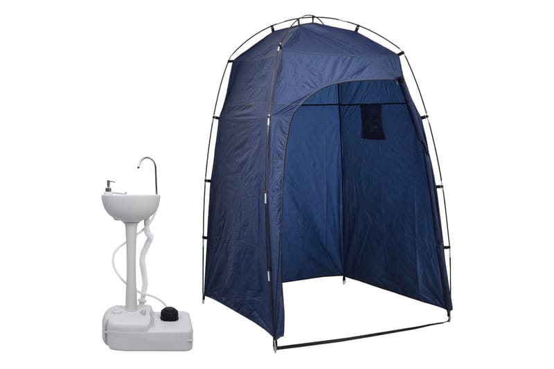 Portabelt campinghandfat med tält 20 L - Sport & fritid - Camping & vandring - Tält