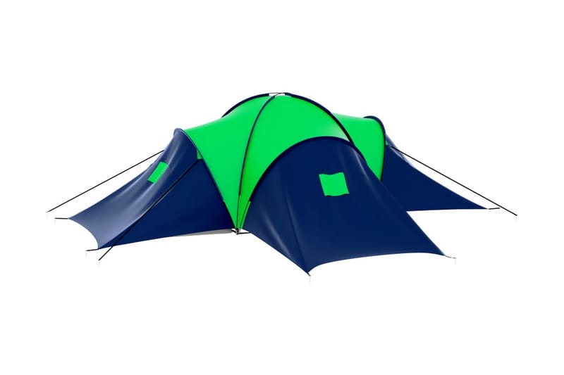 Tält för 9 personer blå och grön