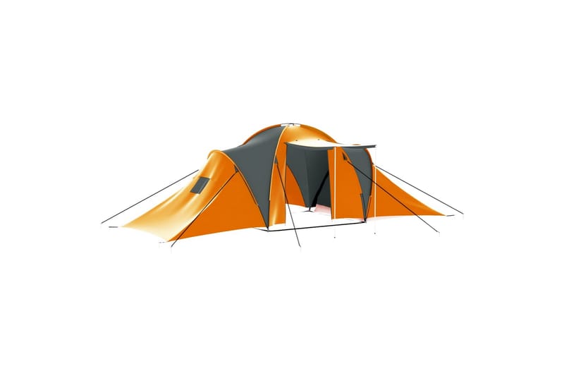 Tält för 9 personer grå och orange - Orange - Sport & fritid - Camping & vandring - Tält - Familjetält